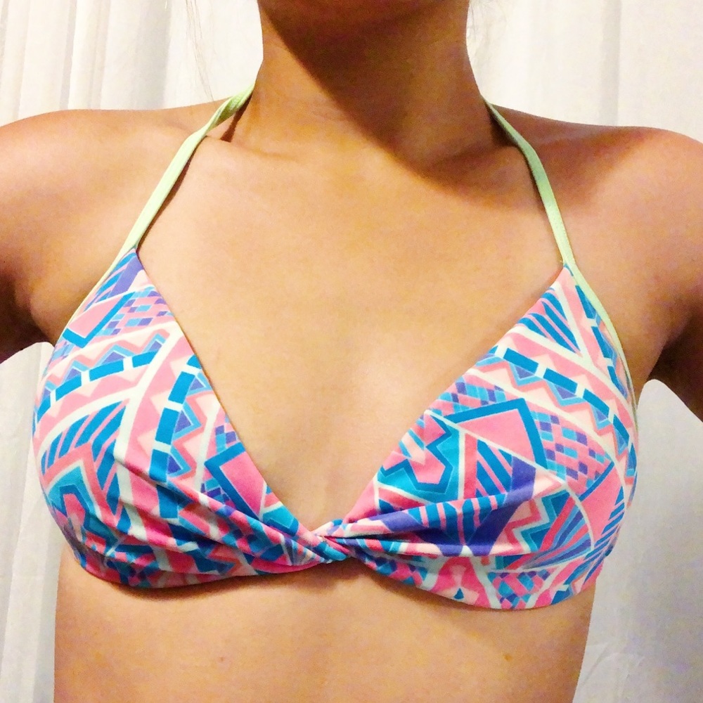Forever 21 Geometrical Pastel Bikini Top